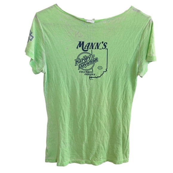 Harley Davidson Mann’s Columbus Indiana Tee Shirt Women’s - Picture 5 of 8